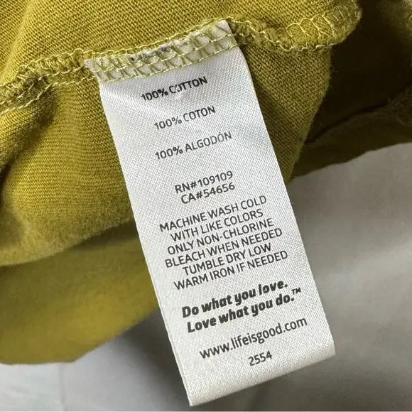 LIFE IS GOOD / olive green "Go Places" beach sandal short sleeve tee / XXL - Picture 5 of 7